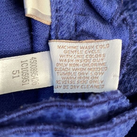 Chico's Corduroy Jacket Size 1 (8) Snake Print Stretch Ruffled - Picture 16 of 16